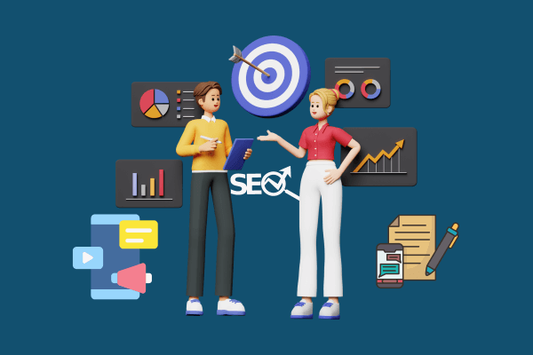 Personas utilizando diferentes recursos de marketing y logrando los objetivos